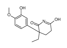 3-ethyl-3-(3-hydroxy-4-methoxyphenyl)piperidine-2,6-dione结构式