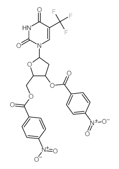 Uridine, 2-deoxy-5- (trifluoromethyl)-, 3,5-bis(p-nitrobenzoate) structure