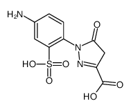 1-(4-amino-2-sulphophenyl)-4,5-dihydro-5-oxo-1H-pyrazole-3-carboxylic acid structure