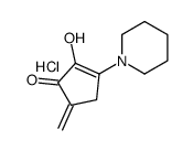 2-hydroxy-5-methylidene-3-piperidin-1-ium-1-ylcyclopent-2-en-1-one,chloride Structure