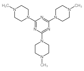 2,4,6-tris(4-methylpiperazin-1-yl)-1,3,5-triazine结构式