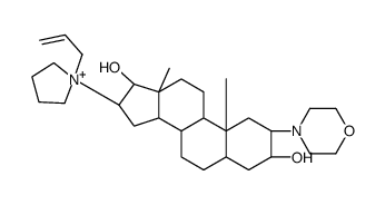 (2S,3S,5S,8R,9S,10S,13S,14S,16S,17R)-10,13-dimethyl-2-morpholin-4-yl-16-(1-prop-2-enylpyrrolidin-1-ium-1-yl)-2,3,4,5,6,7,8,9,11,12,14,15,16,17-tetradecahydro-1H-cyclopenta[a]phenanthrene-3,17-diol Structure