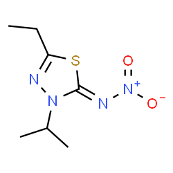 1,3,4-Thiadiazol-2(3H)-imine,5-ethyl-3-(1-methylethyl)-N-nitro-(9CI)结构式