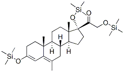 6-Methyl-3,17,21-tris[(trimethylsilyl)oxy]pregna-3,5-dien-20-one结构式