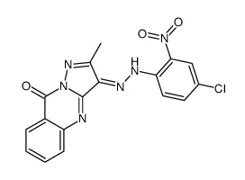 3-[(4-chloro-2-nitrophenyl)azo]-2-methylpyrazolo[5,1-b]quinazolin-9(1H)-one structure