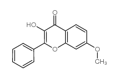 4H-1-Benzopyran-4-one,3-hydroxy-7-methoxy-2-phenyl- Structure