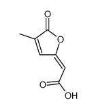 (E)-4-methyl-5-oxo-2,5-dihydrofuran-2-ylideneacetic acid Structure