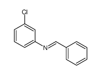 N-(3-chlorophenyl)-1-phenylmethanimine结构式