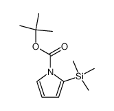 1H-PYRROLE-1-CARBOXYLIC ACID, 2-(TRIMETHYLSILYL)-, 1,1-DIMETHYLETHYL ESTER结构式