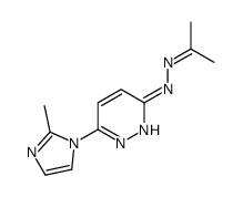 6-(2-methylimidazol-1-yl)-N-(propan-2-ylideneamino)pyridazin-3-amine结构式