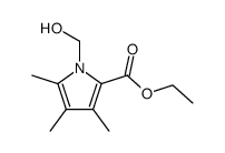 ethyl 1-(hydroxymethyl)-3,4,5-trimethyl-1H-pyrrole-2-carboxylate结构式