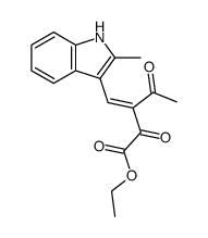 ethyl 3-(2-methyl-3-indolylmethylene)-2,4-dioxovalerate Structure