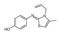 4-[(4-methyl-3-prop-2-enyl-1,3-thiazol-2-ylidene)amino]phenol Structure