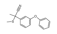 alpha-(methylthio)-alpha-(m-phenoxyphenyl)-propionitrile Structure