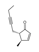 5-(Pent-2-ynyl)-4-methylcyclopent-2-en-1-one结构式