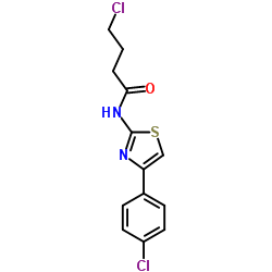4-Chloro-N-[4-(4-chlorophenyl)-1,3-thiazol-2-yl]butanamide结构式