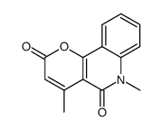 4,6-dimethyl-5,6-dihydro-2H-pyrano[3,2-c]quinoline-2,5-dione结构式
