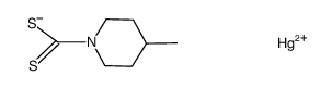 monomercury(II) mono(4-methylpiperidine-1-carbodithioate)结构式