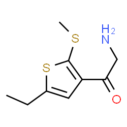 Ethanone, 2-amino-1-[5-ethyl-2-(methylthio)-3-thienyl]- (9CI)结构式