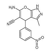 6-amino-1,4-dihydro-3-methyl-4-(3-nitrophenyl)pyrano[2,3-c]pyrazole-5-carbonitrile图片