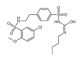 1-butyl-3-[4-[2-[(5-chloro-2-methoxyphenyl)sulfonylamino]ethyl]phenyl]sulfonylurea Structure