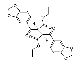 threo-diethyl 2,3-bis-(3,4-methylenedioxybenzoyl)butane-1,4-dioate结构式