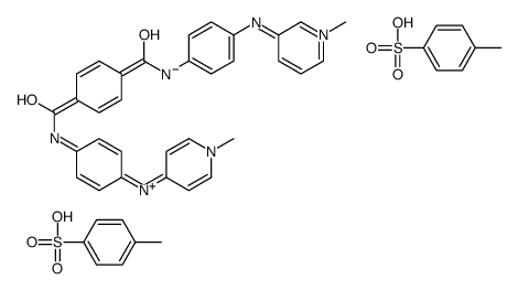 4-methylbenzenesulfonate,4-N-[4-[(1-methylpyridin-1-ium-3-yl)amino]phenyl]-1-N-[4-[(1-methylpyridin-1-ium-4-yl)amino]phenyl]benzene-1,4-dicarboxamide Structure