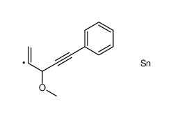 (3-methoxy-5-phenylpent-1-en-4-yn-2-yl)-trimethylstannane Structure