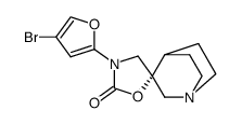 (R)-3'-(4-bromofuran-2-yl)spiro[1-azabicyclo[2.2.2]octan-3,5'-oxazolidin]-2'-one Structure