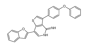 7-(1-benzofuran-2-yl)-3-(4-phenoxyphenyl)thieno[3,2-c]pyridin-4-amine Structure
