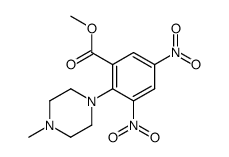 Methyl-2-(4-methyl-1-piperazinyl)-3,5-dinitrobenzoate结构式