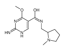 2-amino-4-methoxy-N-[(1-methylpyrrolidin-2-yl)methyl]pyrimidine-5-carboxamide Structure