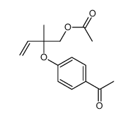 [2-(4-acetylphenoxy)-2-methylbut-3-enyl] acetate结构式