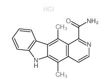 6H-Pyrido[4,3-b]carbazole-1-carboxamide, 5,11-dimethyl-, monohydrochloride结构式