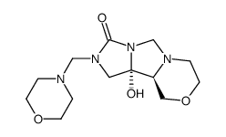 2-hydroxy-11-(morpholin-4-ylmethyl)-11-oxa-4,6,8-triazatricyclo(6.4.0.02,6)dodecan-5-one Structure