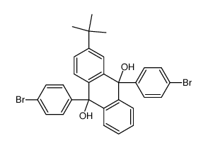 9,10-bis(4-bromophenyl)-2-tert-butyl-9,10-dihydroxy-9,10-dihydroanthracene结构式