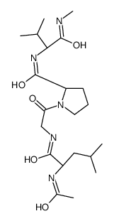 (2S)-1-[2-[[(2S)-2-acetamido-4-methylpentanoyl]amino]acetyl]-N-[(2S)-3-methyl-1-(methylamino)-1-oxobutan-2-yl]pyrrolidine-2-carboxamide结构式