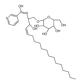 N-[(E,2S,3R)-3-hydroxy-1-[(2R,3R,4S,5R,6R)-3,4,5-trihydroxy-6-(hydroxymethyl)oxan-2-yl]oxyoctadec-4-en-2-yl]pyridine-3-carboxamide结构式