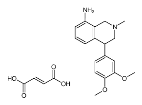 8-amino-1,2,3,4-tetrahydro-4-(3,4-dimethoxyphenyl)-2-methylisoquinoline hydrogen fumarate结构式