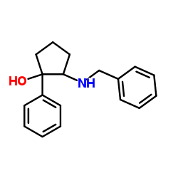 2-(Benzylamino)-1-phenylcyclopentanol结构式