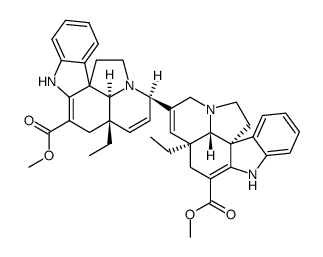 (5α,5'α,8'α,12β,12'β,19α,19'α)-2,2',3,3',6,6',7,7'-Octadehydro-7,8'-biaspidospermidine-3,3'-dicarboxylic acid dimethyl ester结构式