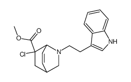 N-[2-(3'-Indolyl)-ethyl]-7-chloro-7-methoxycarbonyl-2-azabicyclo[2.2.2]oct-5-ene结构式