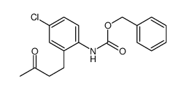 benzyl N-[4-chloro-2-(3-oxobutyl)phenyl]carbamate Structure