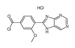 8-(2'-methoxy-4'-chlorocarbonylphenyl)-purine hydrochloride Structure