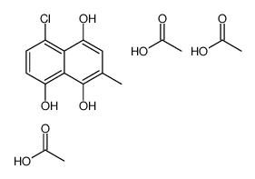 acetic acid,8-chloro-3-methylnaphthalene-1,4,5-triol结构式
