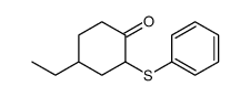 4-ethyl-2-phenylsulfanylcyclohexan-1-one结构式
