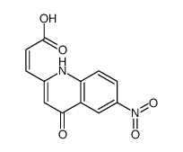 3-(6-nitro-4-oxo-1H-quinolin-2-yl)prop-2-enoic acid结构式