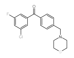 3-CHLORO-5-FLUORO-4'-THIOMORPHOLINOMETHYL BENZOPHENONE结构式