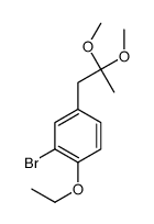 2-bromo-4-(2,2-dimethoxypropyl)-1-ethoxybenzene结构式