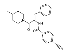 4-Cyano-N-[(Z)-1-(4-methyl-piperidine-1-carbonyl)-2-phenyl-vinyl]-benzamide Structure